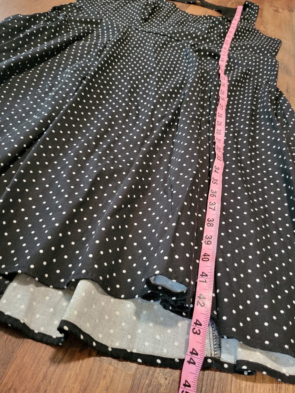 Torrid Black White Polka Dot Sweetheart Neckline Fit-and-Flare Dress - Picture 11 of 11